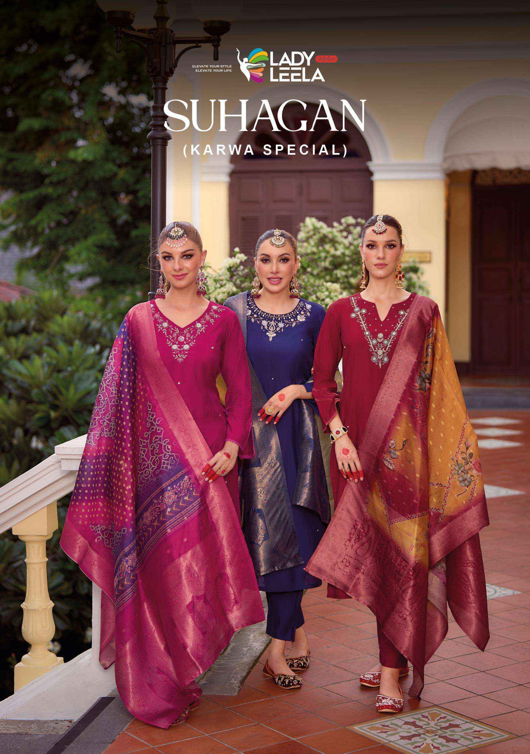 Lady Leela Suhagan Designer Readymade Suits ( 6 Pcs catalogue )