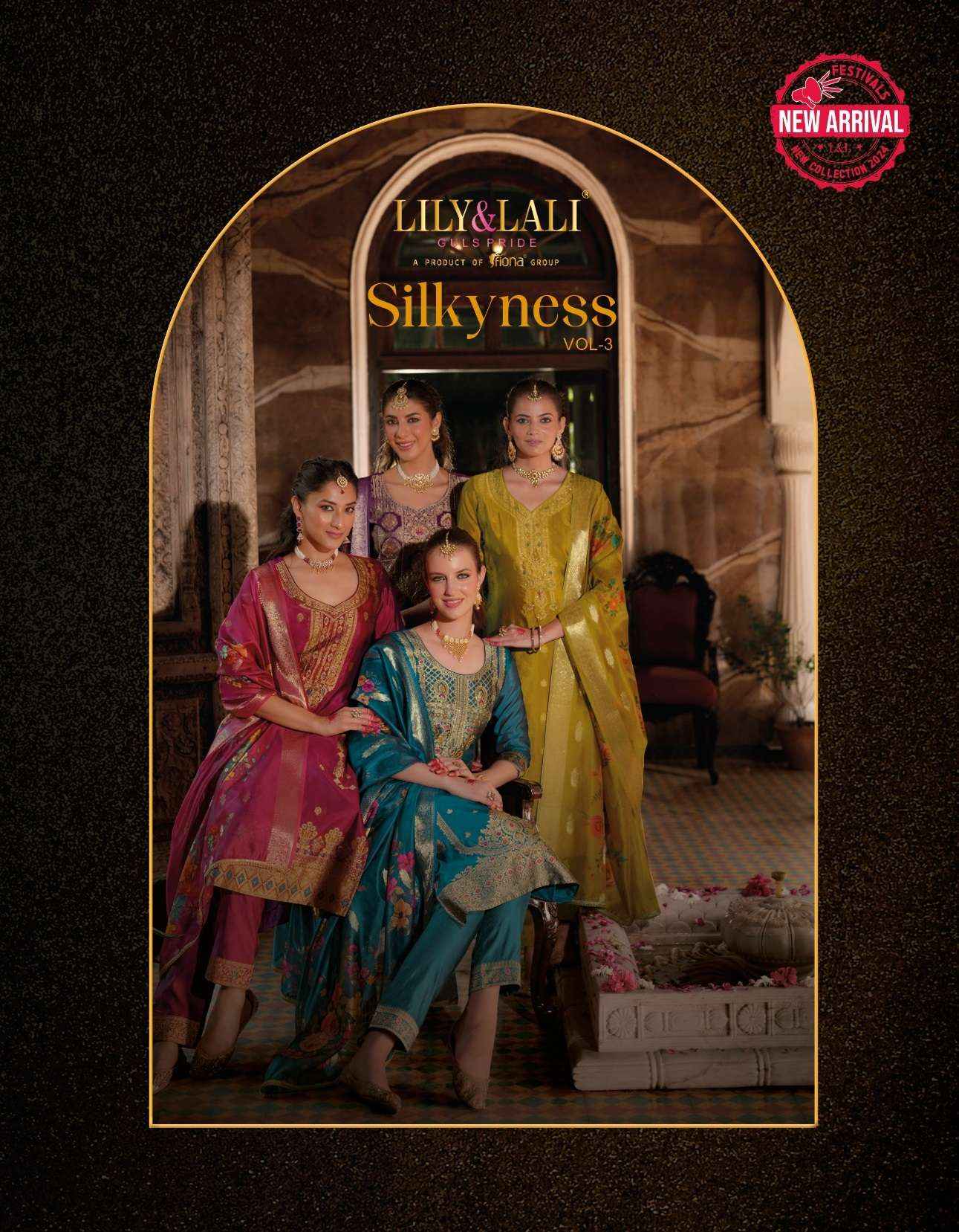 Lily And Lali Silkyness Vol 3 Wholesale Designer Readymade Suits ( 6 Pcs Catalogue )