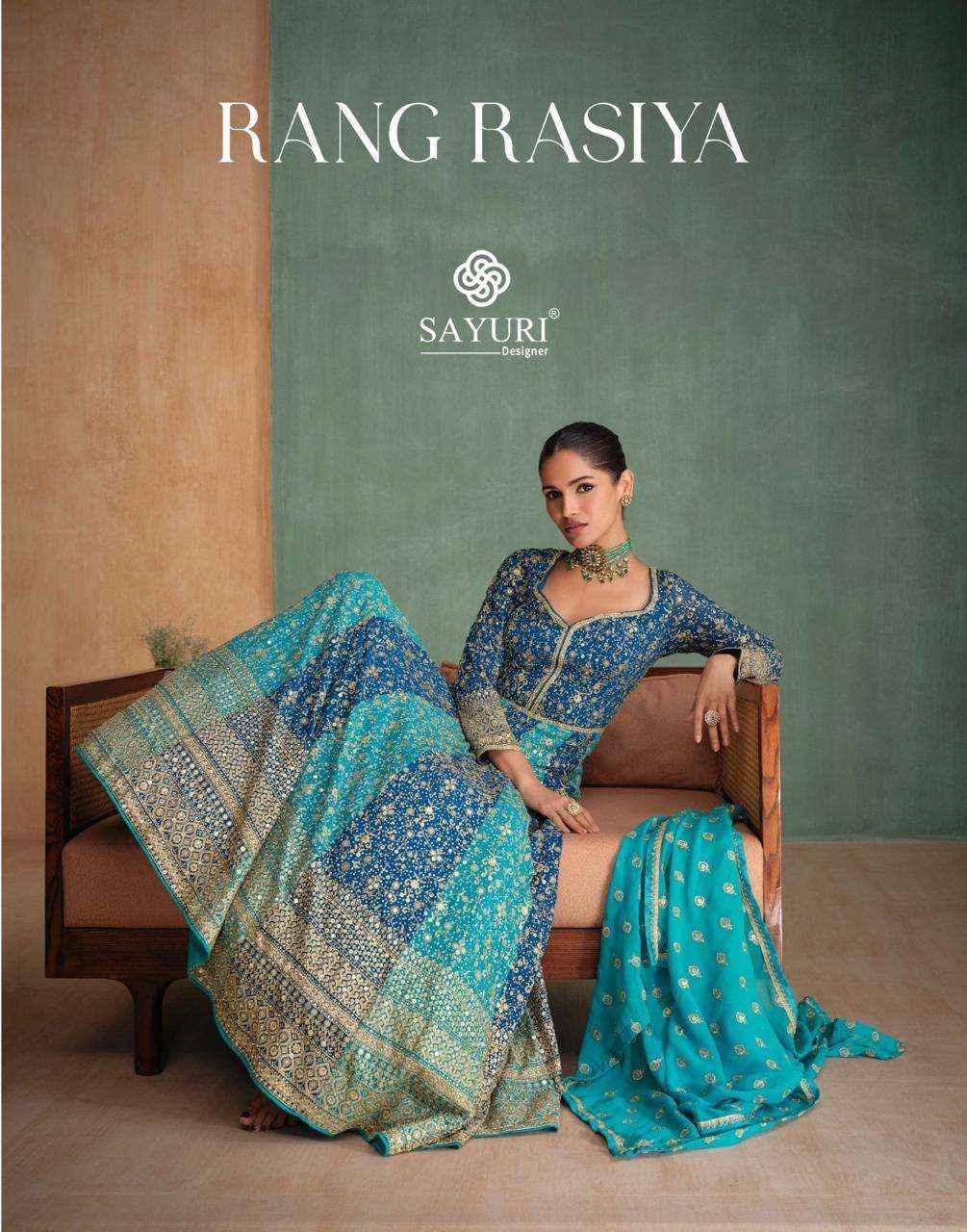 Sayuri Rang Rasiya 5656 And 5657 Colors Partywear Gown Wholesale Price ( 4 Pcs Catalog )