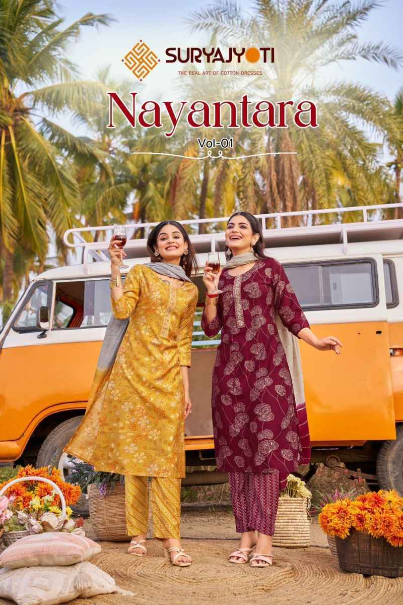 Suryajyoti Nayantara Vol 1 Wholesale Designer Readymade Suits ( 8 pcs Catalogue