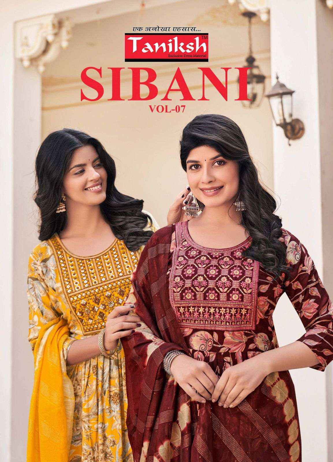 Taniksh Sibani Vol 7 Rayon Kurti Pant Dupatta Set Wholesale Price ( 8 Pcs Catalog )