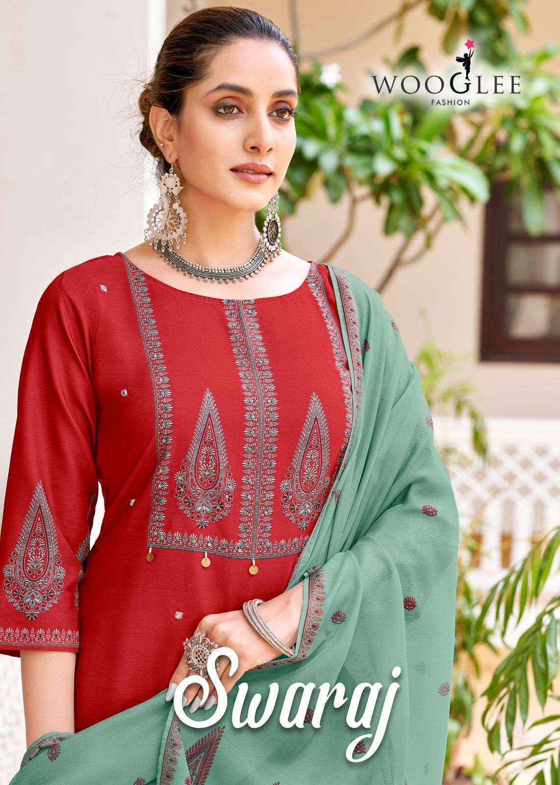 Wooglee Swaraj Viscouse Readymade Kurti Wholesale Price ( 6 Pcs Catalog )