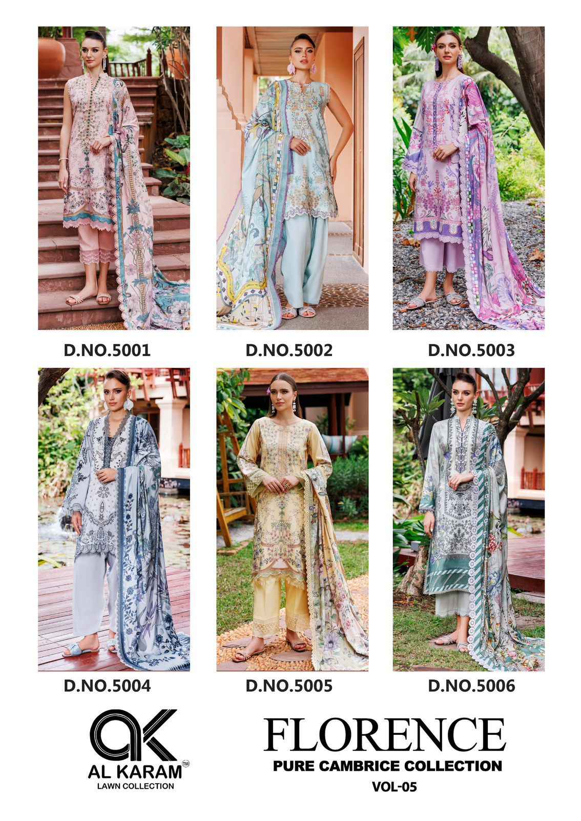 Al Karam Florence Vol 5 Cotton Dress Material At Wholesale Price ( 6 Pcs Catalogue )