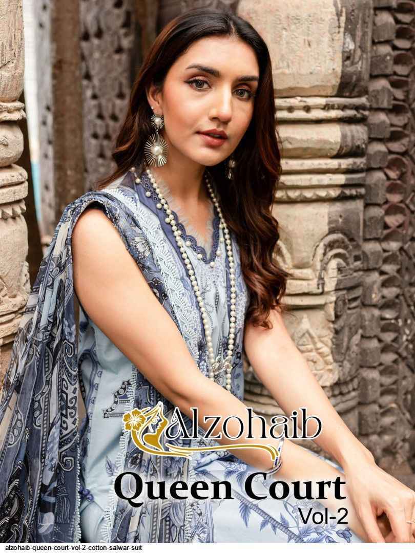 Al zohaib Queen Court Vol 2 Cotton Dress Material - Surat Wholesale Market ( 5 Pcs Catalog )