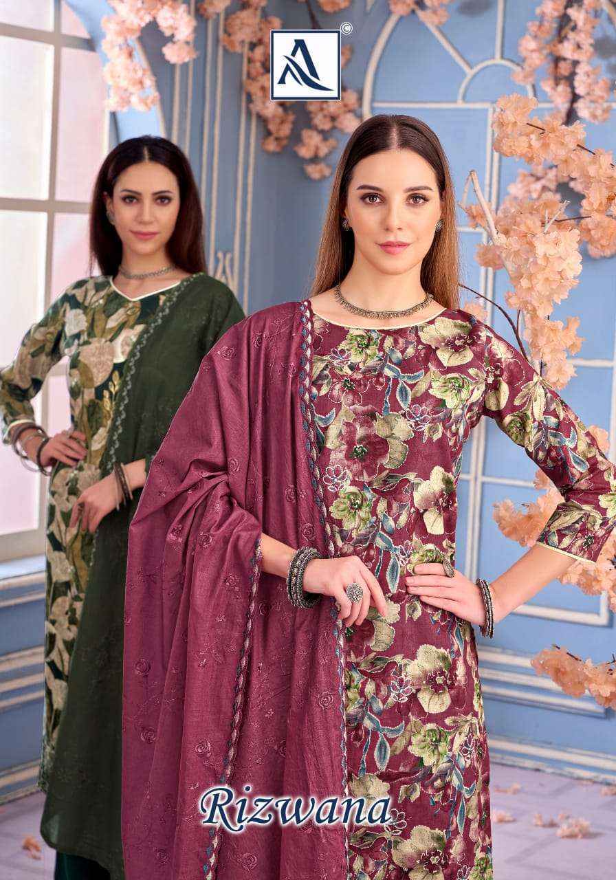 Alok Suits Rizwana Wholesale Cambric Cotton Dress Material ( 6 pcs Catalogue )