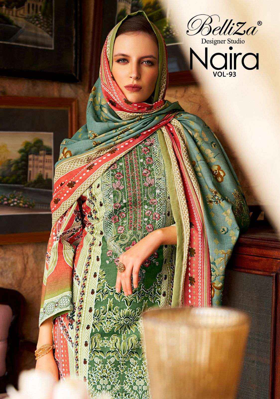 BELLIZA DESIGNER NAIRA VOL 93 COTTON WHOLESALE DRESS MATERIAL ( 8 PCS CATALOGUE )