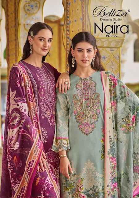 Belliza Naira Vol 92 Cotton Salwar Kameez Wholesale Price ( 8 Pcs Catalog )