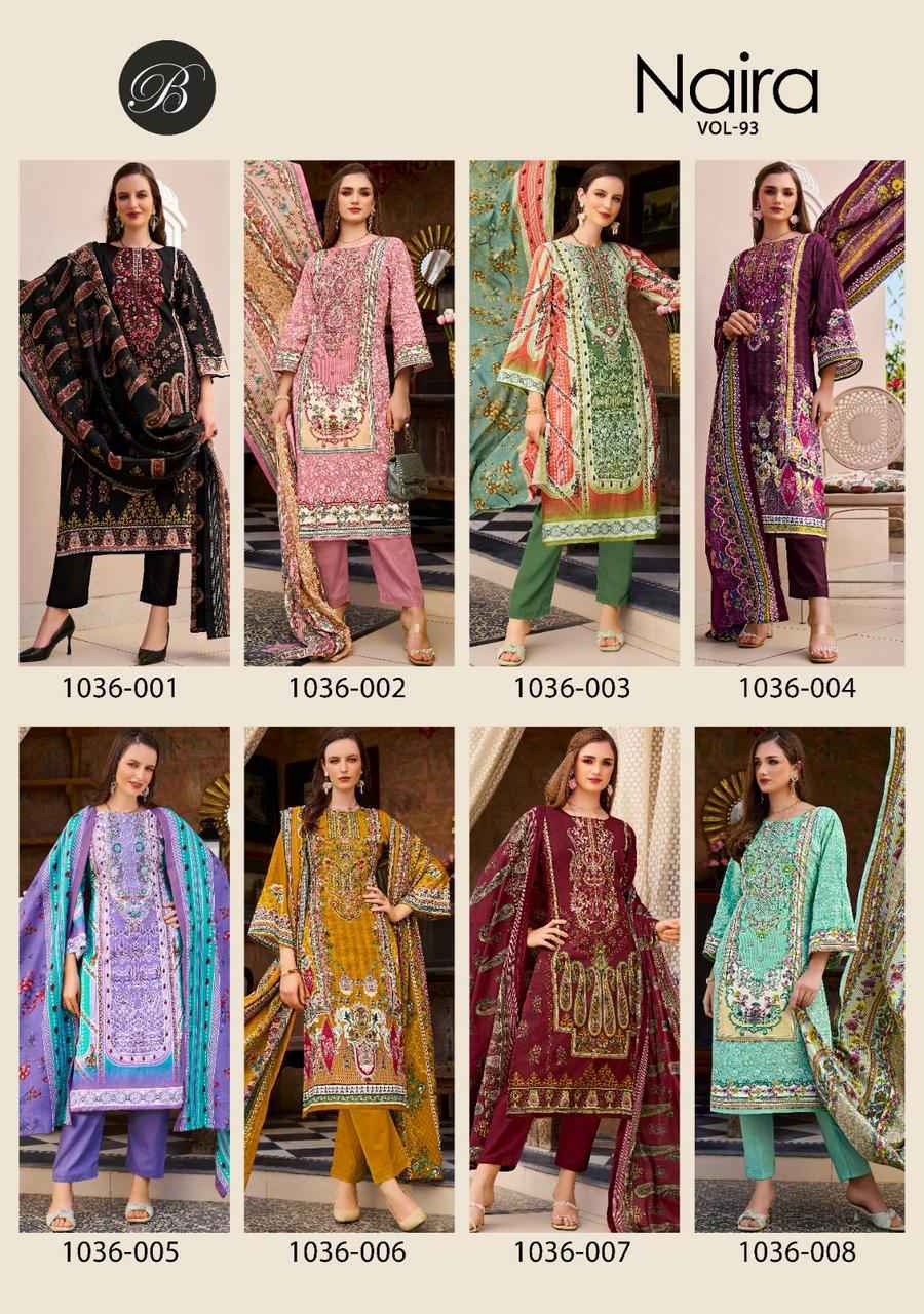 Belliza Naira Vol 93 Cotton Salwar Kameez Wholesale Price ( 8 Pcs Catalog )