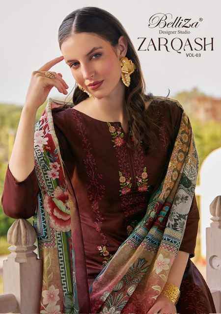 Belliza Zarqash Vol 3 Jam Salwar Kameez Wholesale Price ( 8 Pcs Catalog )