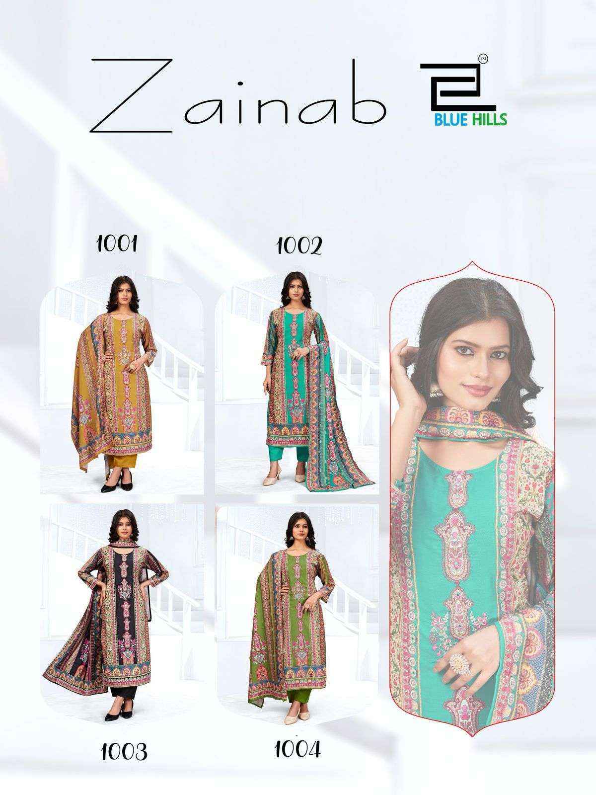 Blue Hills Zainab Musline Kurti Combo Wholesale Price ( 4 pcs Catalogue )