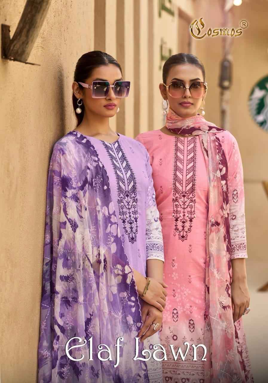 Cosmos Elaf Lawn Pakistani Suits Online Shopping ( 8 pcs Catalogue )