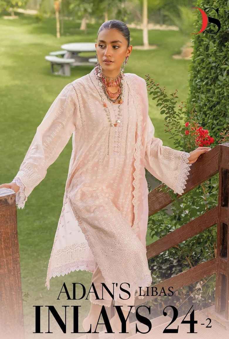 Deepsy Adans Libas Inlays 24 Vol 2 Cotton Salwar Kameez Wholesale Price ( 5 Pcs Catalog )