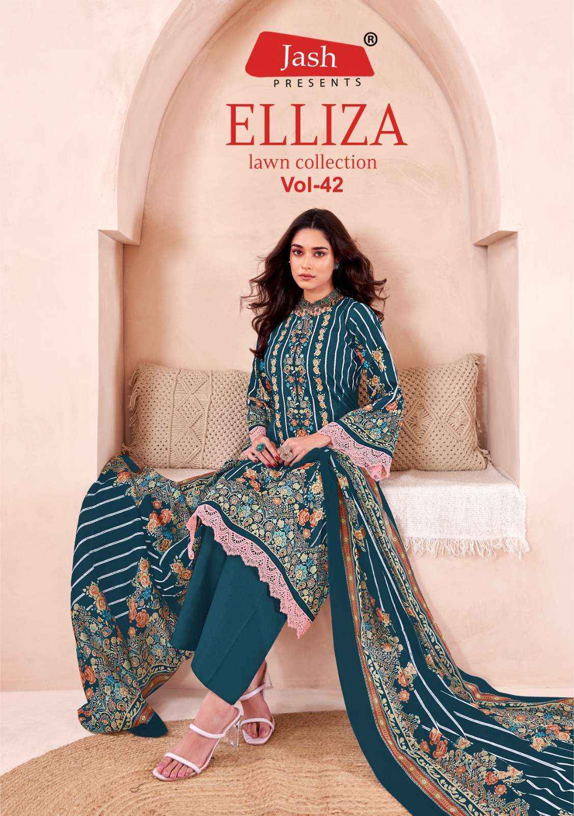 Jash Elliza Vol 42 Wholesale Cotton Dress Material ( 10 pcs Catalogue )