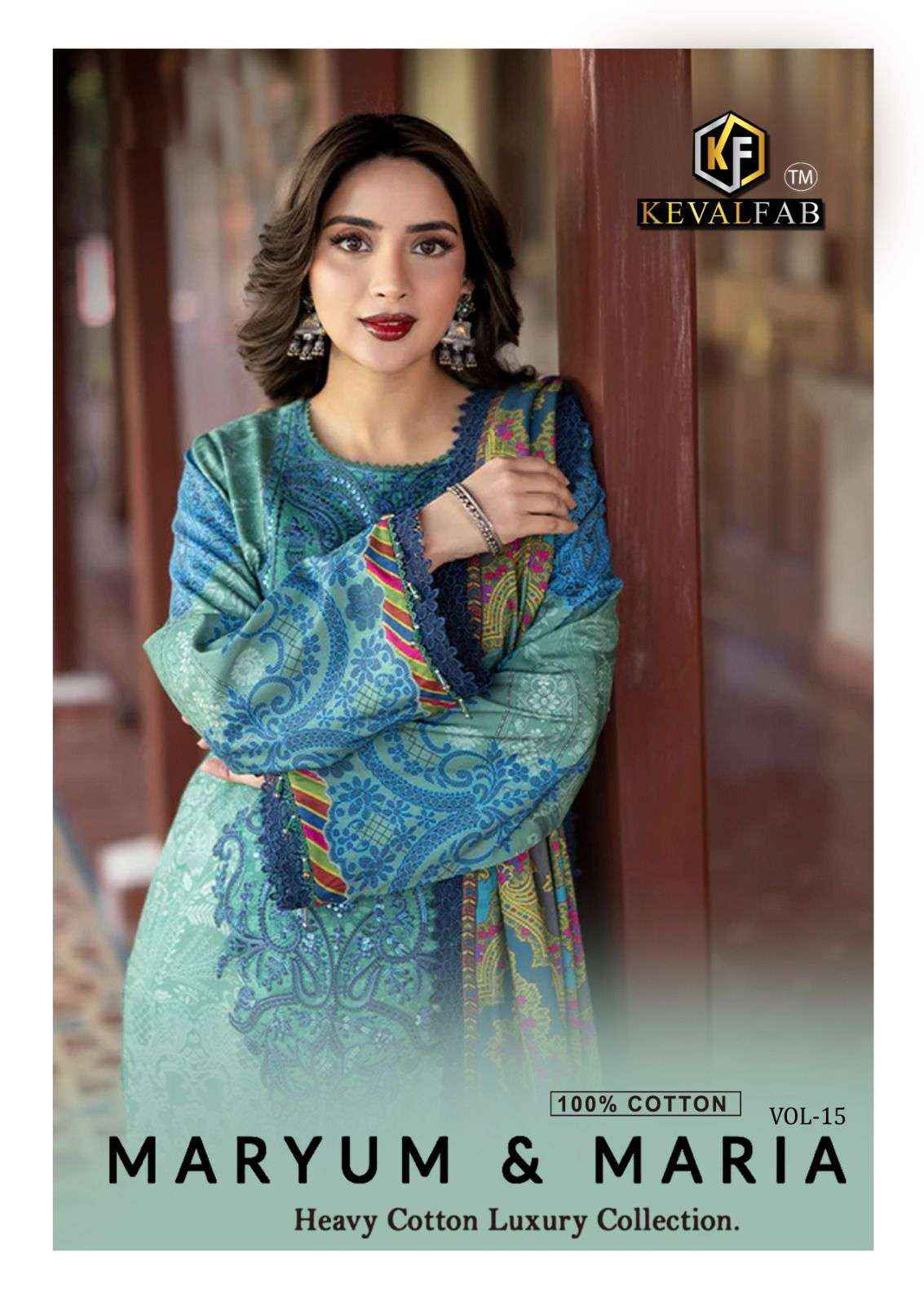 KEVAL FAB MARYUN & MARIA VOL 15 READYMADE SUIT WHOLESALE PRICE ( 6 PCS CATALOG )