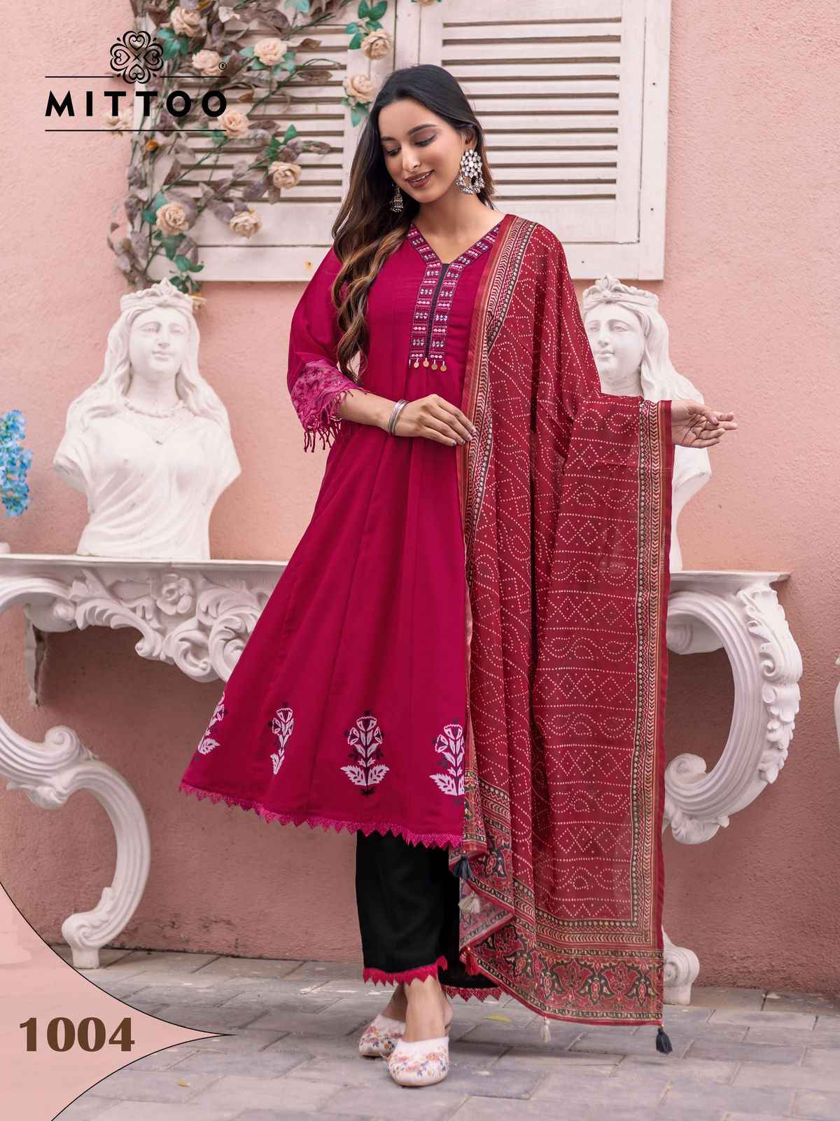 Mittoo Baarati Vichitra Designer Deadymade Suits ( 4 Pcs Catalogue )