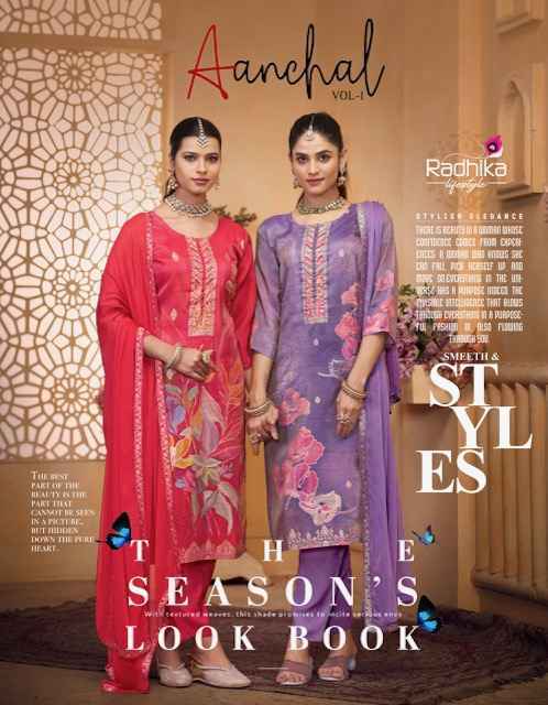 Radhika Lifestyle Aanchal Vol 1 Tissue Silk Readymade Suit Wholesale Price ( 6 Pcs Catalog )