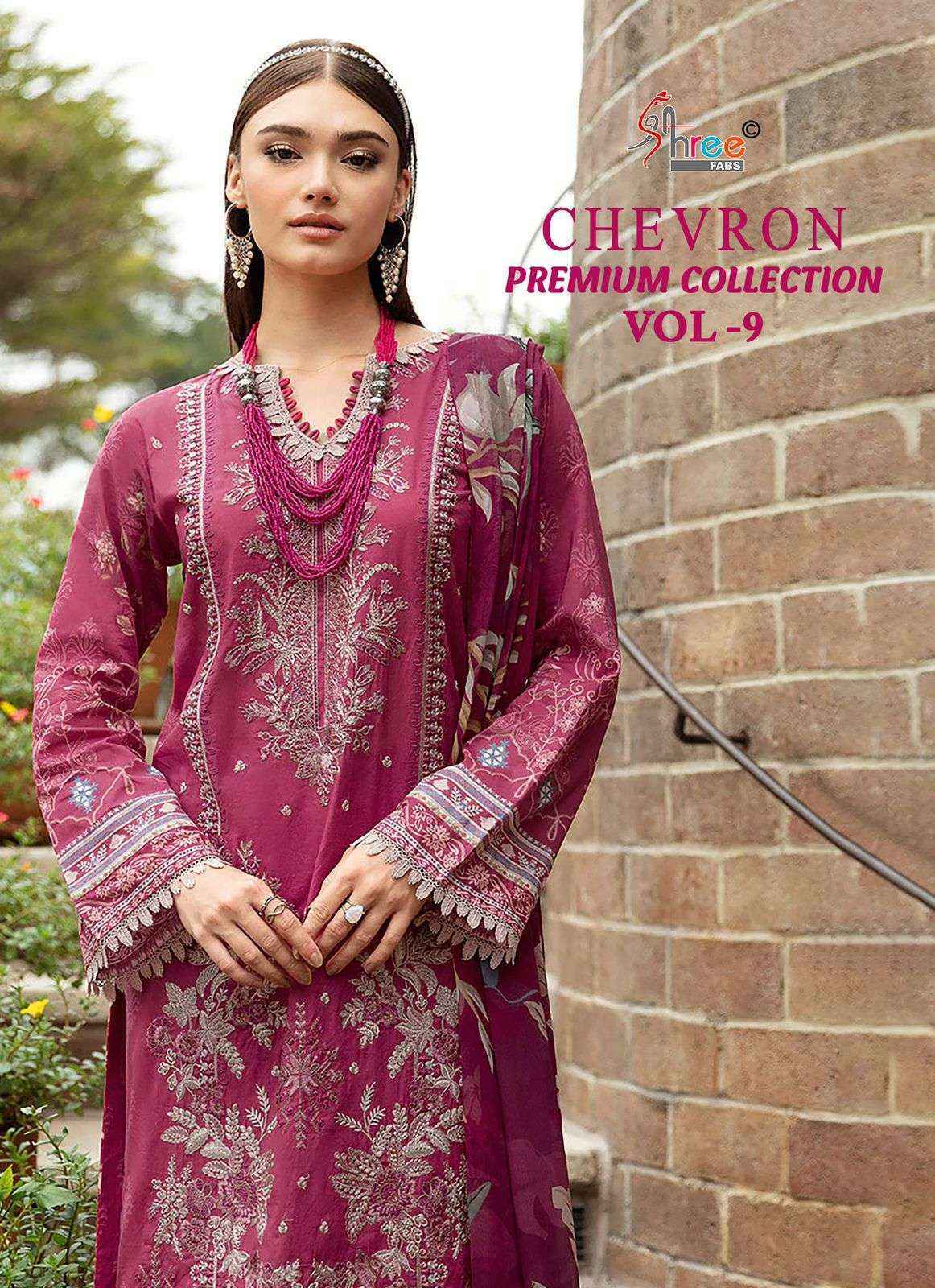 Shree Fabs Chevron Premium Collection Vol 9 Wholesale Cotton Dress Material ( 8 pcs Catalogue )