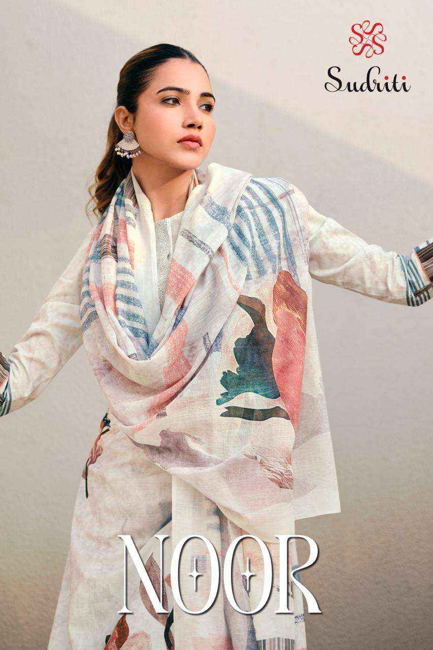 Sudriti Noor Fancy Handwork Pure Cotton Pakistani Suits ( 6 Pcs Catalogue )