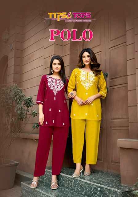 Tips & Tops Polo Rayon Co ord Set Wholesale Price ( 6 Pcs catalog )