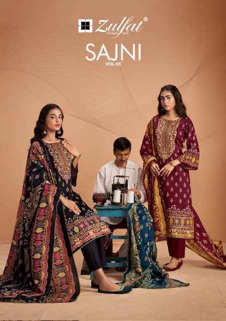 Zulfat Designer Sajni Vol 5 Wholesale Jam Cotton Dress Material ( 6 pcs Catalogue )