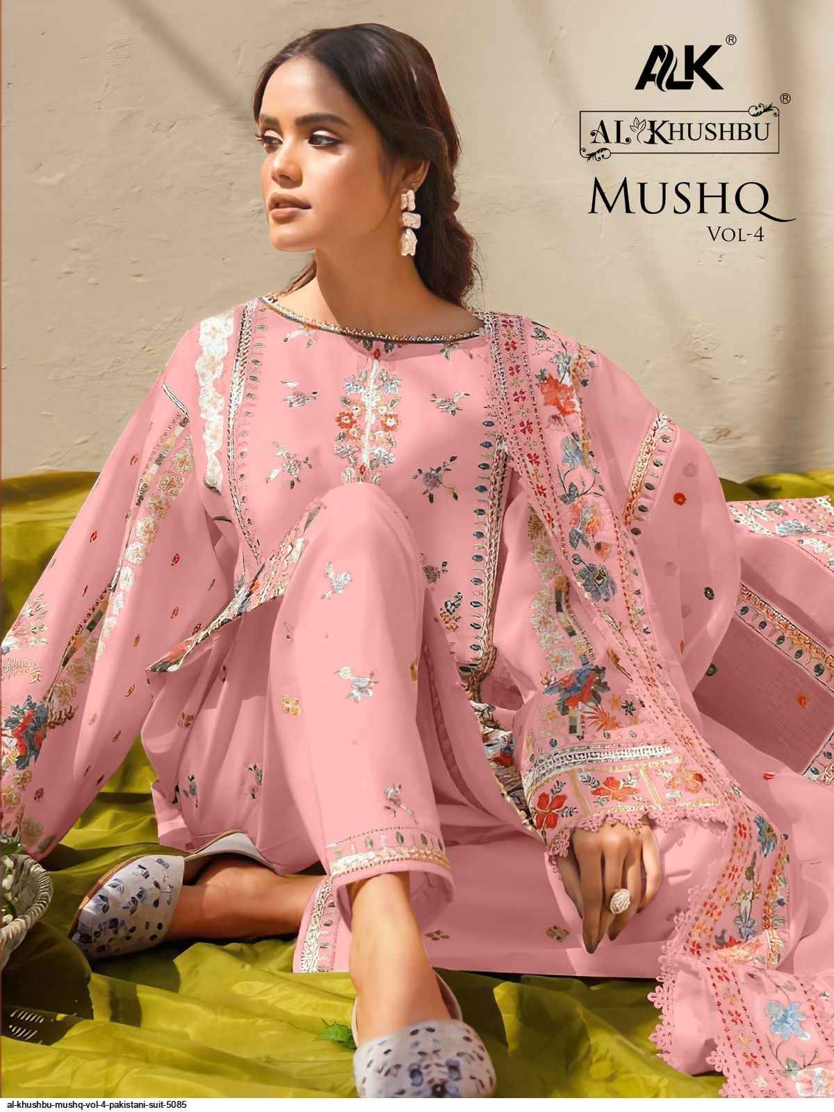 Al Khushbu Mushq Vol 4 Cambric Cotton Pakistani Salwar Suits ( 4 Pcs Catalogue )