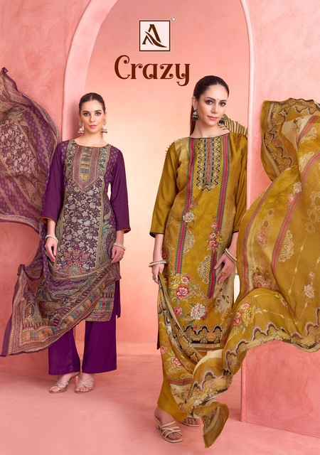 Alok Crazy Viscouse Salwar Kameez Wholesale Price ( 6 Pcs Catalog )