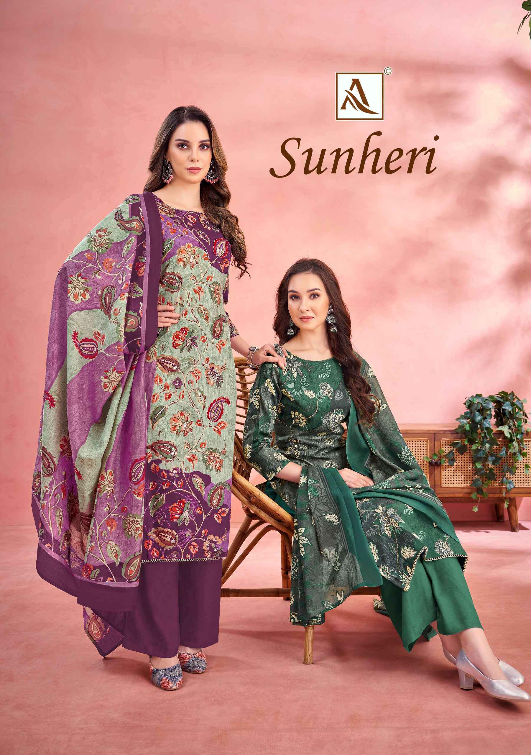 Alok Suit Sunheri Designer Printed Cotton Salwar Kameez Wholesale Price ( 6 Pcs Catalog )