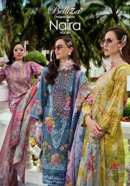 Belliza Naira Vol-99 Cotton Pakistani Suits Online Shopping (8 pcs Cataloge)