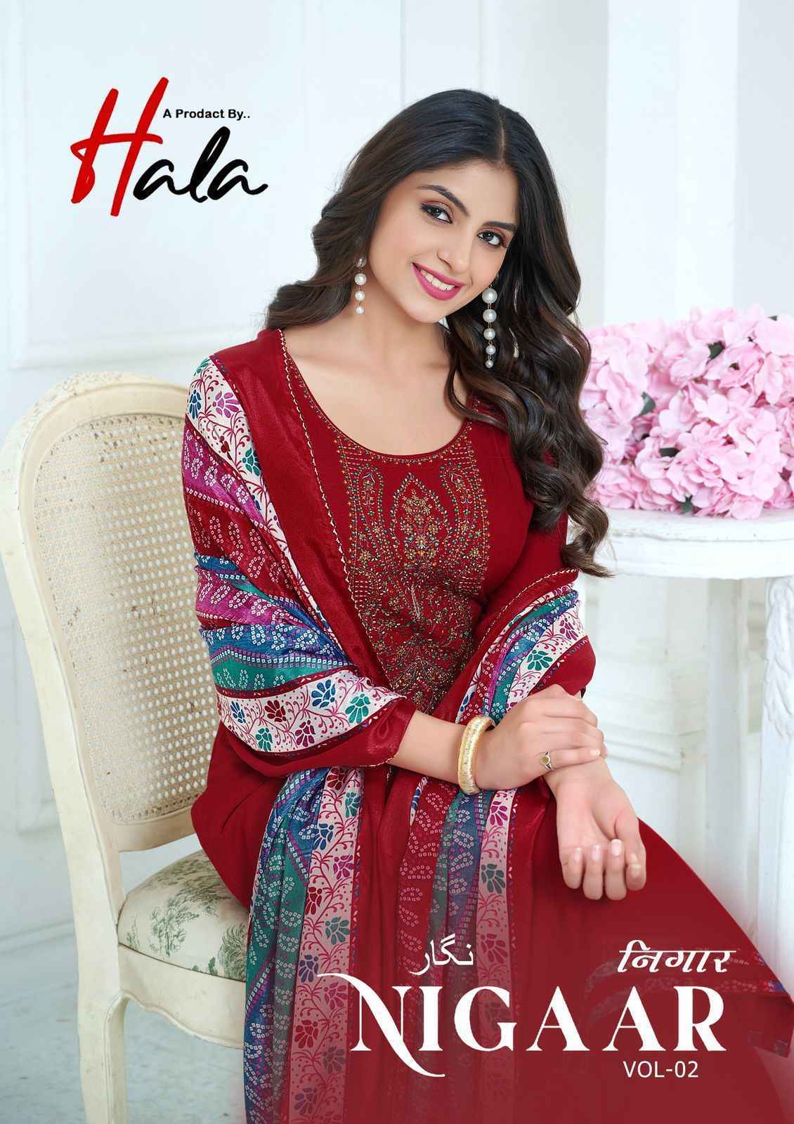 Hala Nigaar Vol 2 Rayon Suits Latest Catalog Online Shopping ( 8 pcs Catalogue )