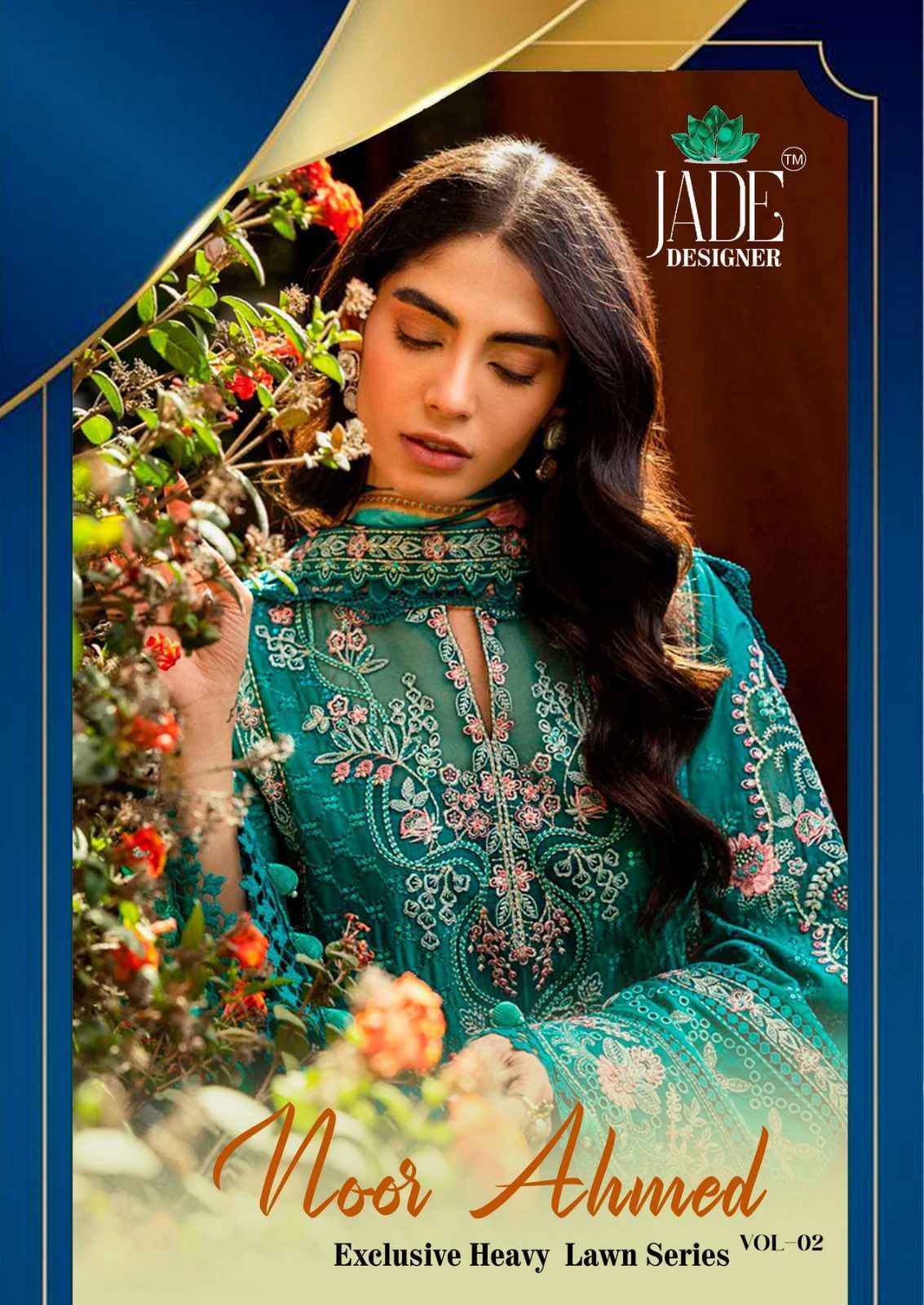 Jade Noor Aahmed Vol 2 Lawn Cotton Dress Material ( 6 pcs Catalogue )