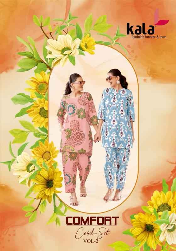 Kala Comfort Cord Set Vol 2 Cotton Printed Co Ord Set Wholesale Surat ( 12 Pcs Catalogue )