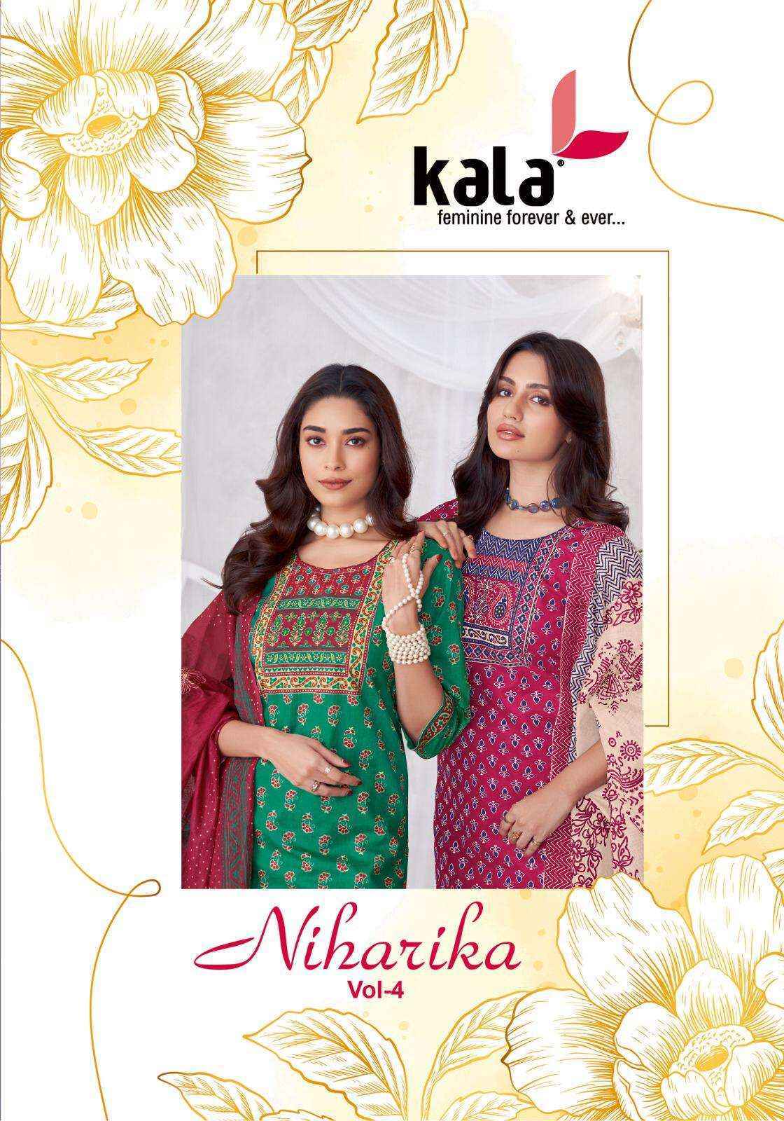 Kala Niharika Vol 4 Cotton Dress Material - Surat Wholesale Market ( 8 pcs Catalogue )