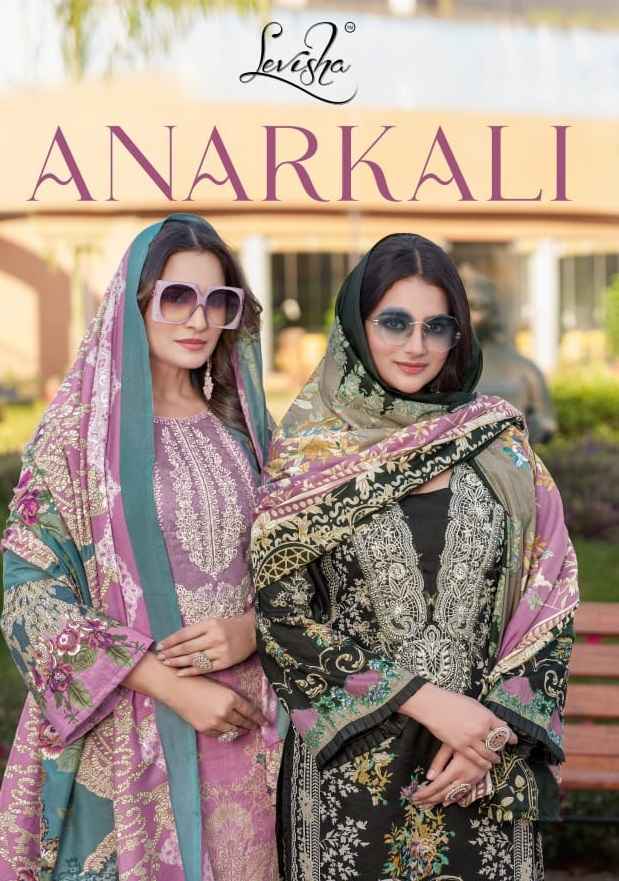 Levisha Anarkali Pakistani Cotton Dress Material - Wholesale Factory ( 9 pcs Catalogue )
