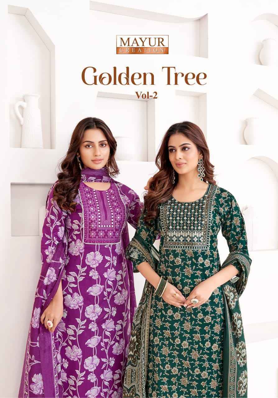 Mayur Creation Golden Tree Vol-2 Cotton Readymade Dress Wholesale Rate (10 pcs Catalogue)