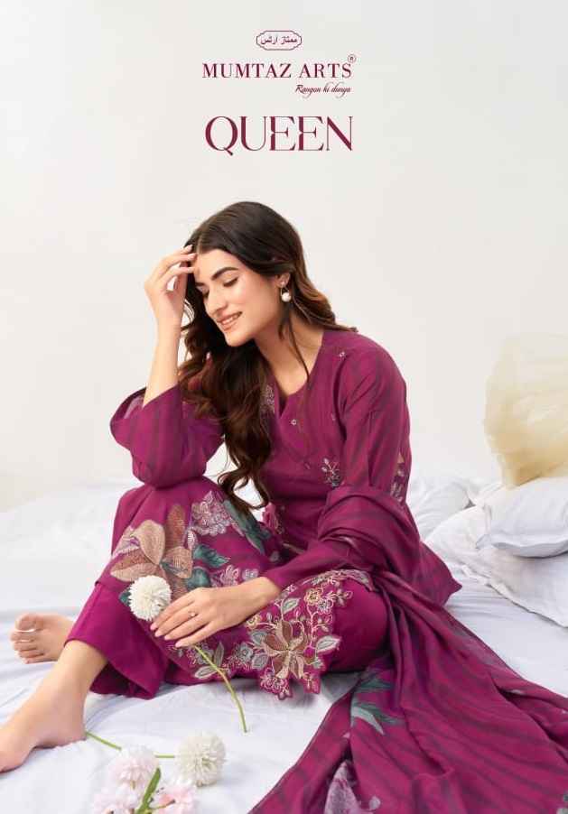 Mumtaz Arts Queen Wholesale Viscouse Musline Suits ( 4 pcs Catalogue )