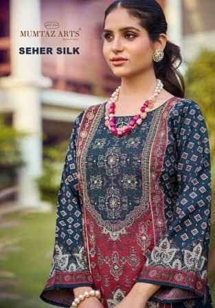 Mumtaz Arts Seher Silk Viscouse Musline Dress Material ( 4 pcs Catalogue )