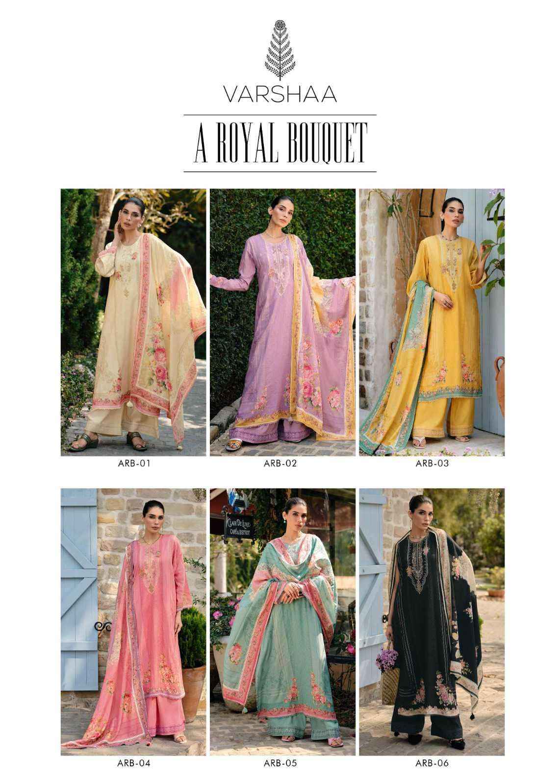 Varsha A Royal Bouquet Digital Style Cotton Premium Designs Dress Wholesale Price ( 6 Pcs Catalog )