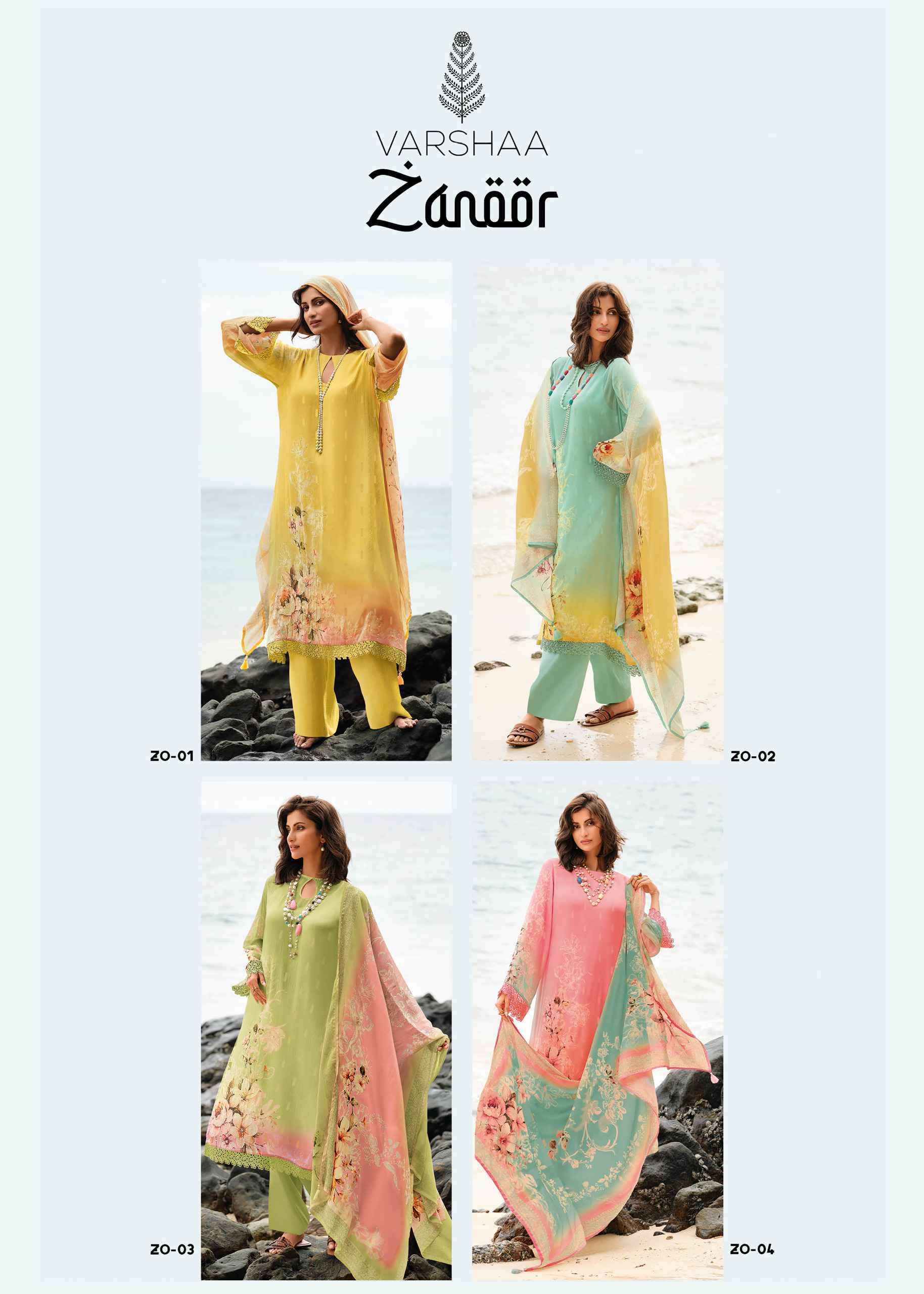 Varsha Zanoor Exclusive Designer Cotton Ladies Dress Wholesale Price ( 4 Pcs Catalog )