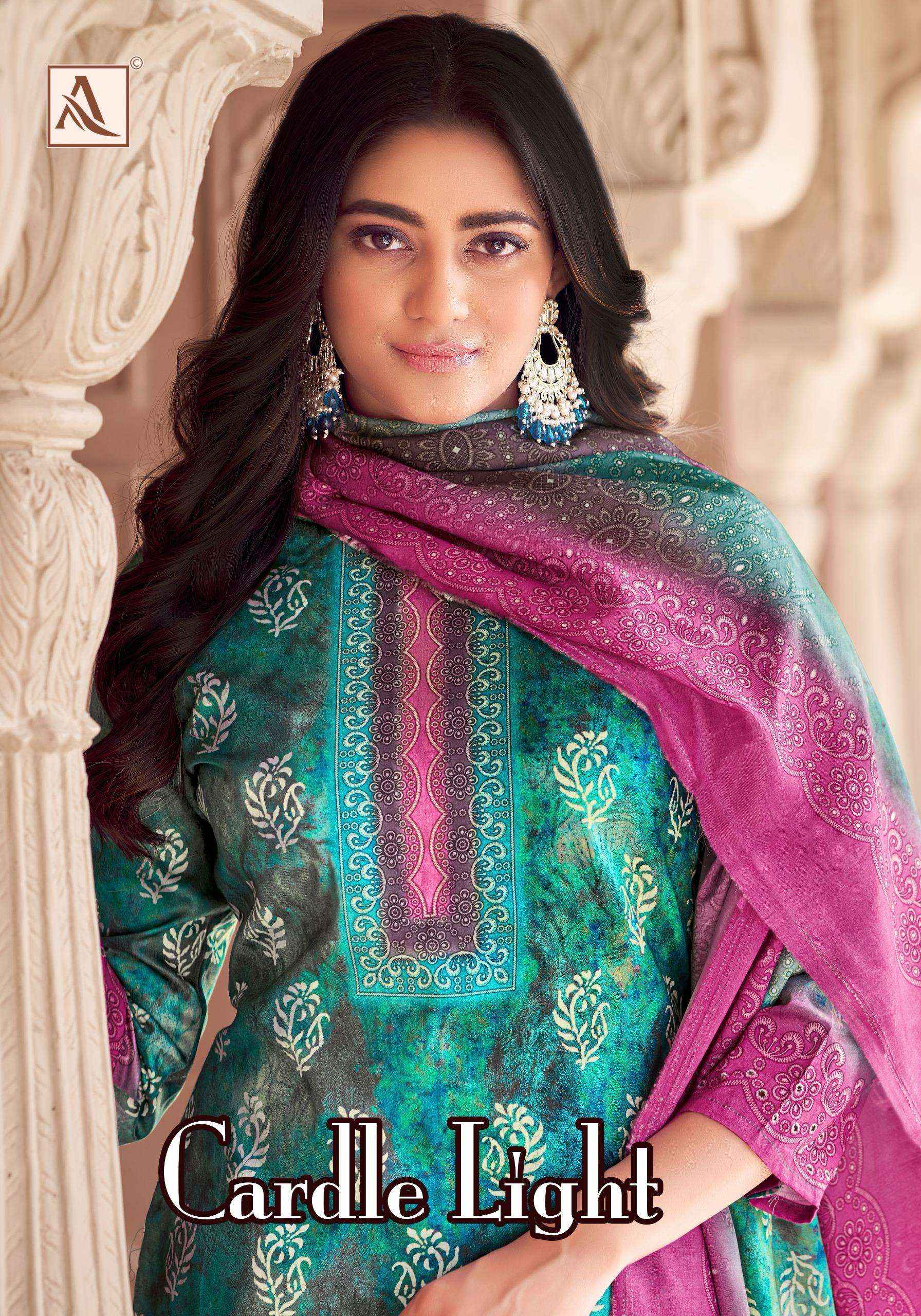 Alok Suit Cardle Light Fancy Work Cotton Dress Material ( 4 Pcs Catalogue )