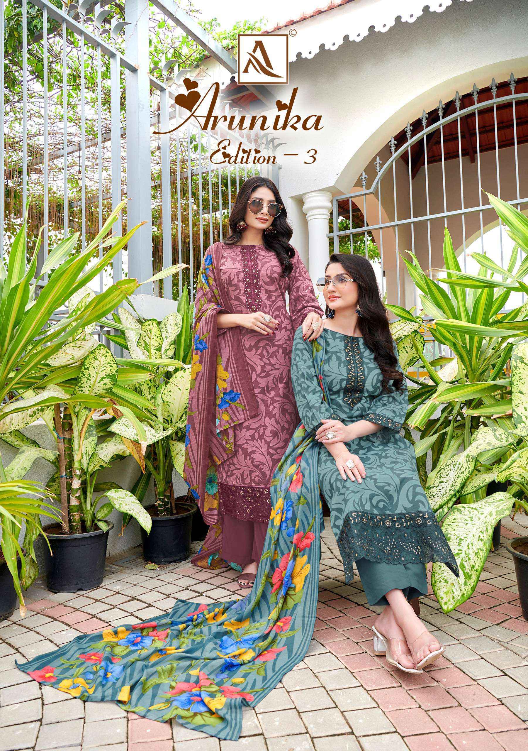 Alok Arunika Edition 3 Cambric Cotton Dress Material Wholesale Surat (  6 pcs Catalogue )