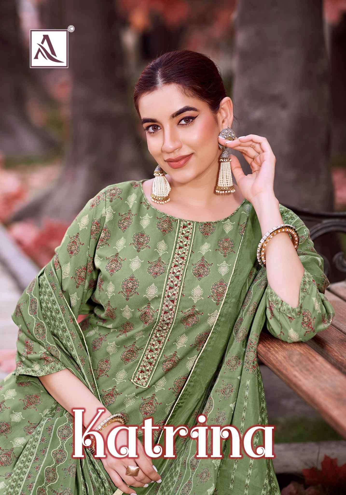 ALOK KATRINA PURE VISCOSE REYON DRESS MATERIAL AT WHOLESALE PRICE ( 6 PCS CATALOGUE )