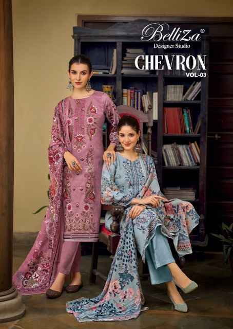 Belliza Chevron Vol 3 Cotton Dress Material - Surat Textile Market ( 6 pcs Catalogue )