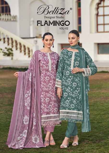 Belliza Designer Flamingo Vol 2 Cotton Dress Material ( 6 pcs Catalogue )