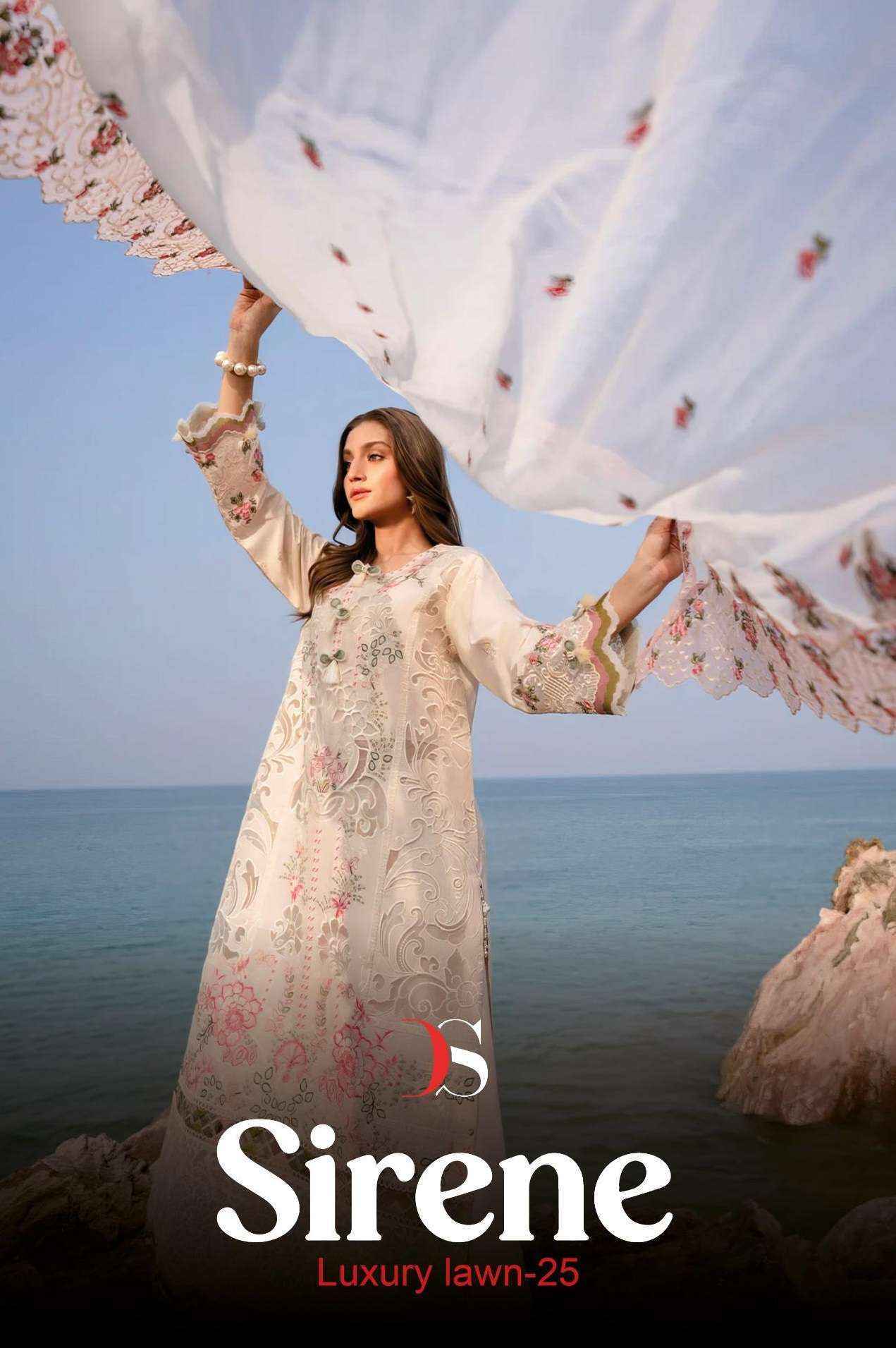 Deepsy Suits Sirene Luxury Lawn 25 Cotton Dress Material - Wholesale Factory ( 6 pcs Catalogue )