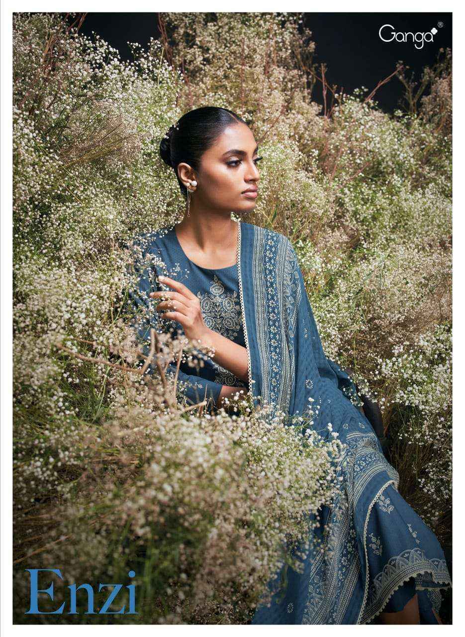 Ganga Enzi Cotton Salwar Kameez Wholesale Rate ( 6 Pcs Catalog )