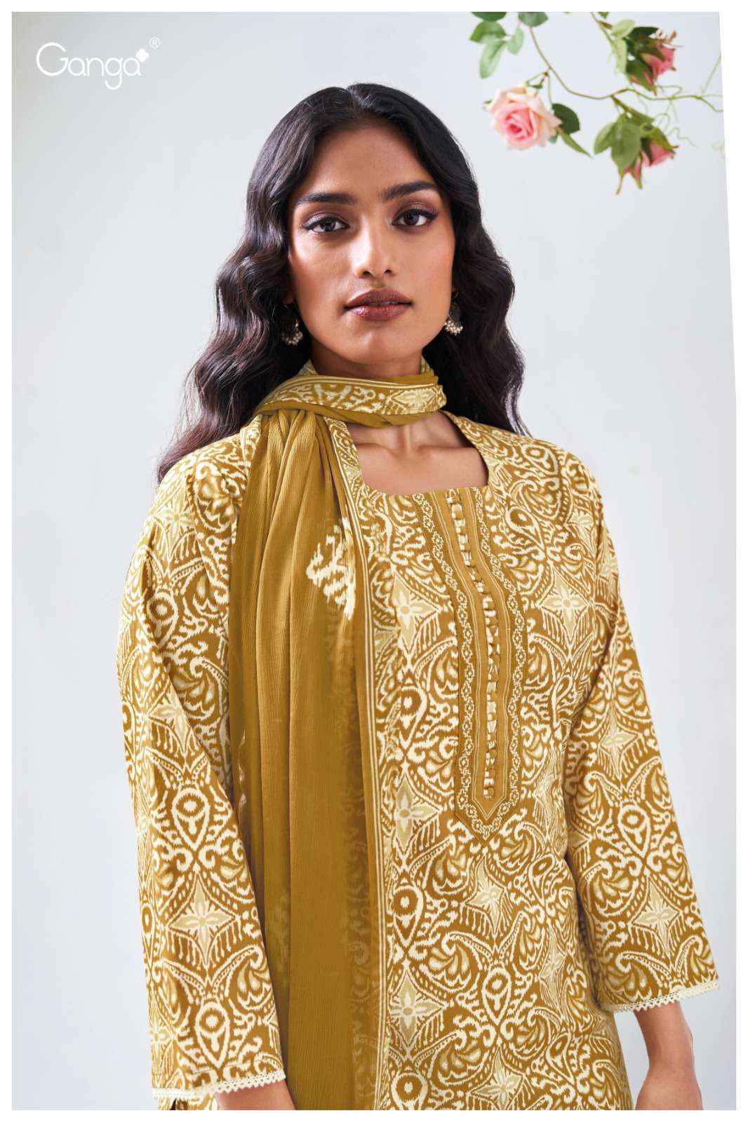 Ganga Fashion Christa 3599 Pure Cotton Fancy Ladies Dress Salwar Kameez Wholesale Rate ( 4 Pcs Catalog )