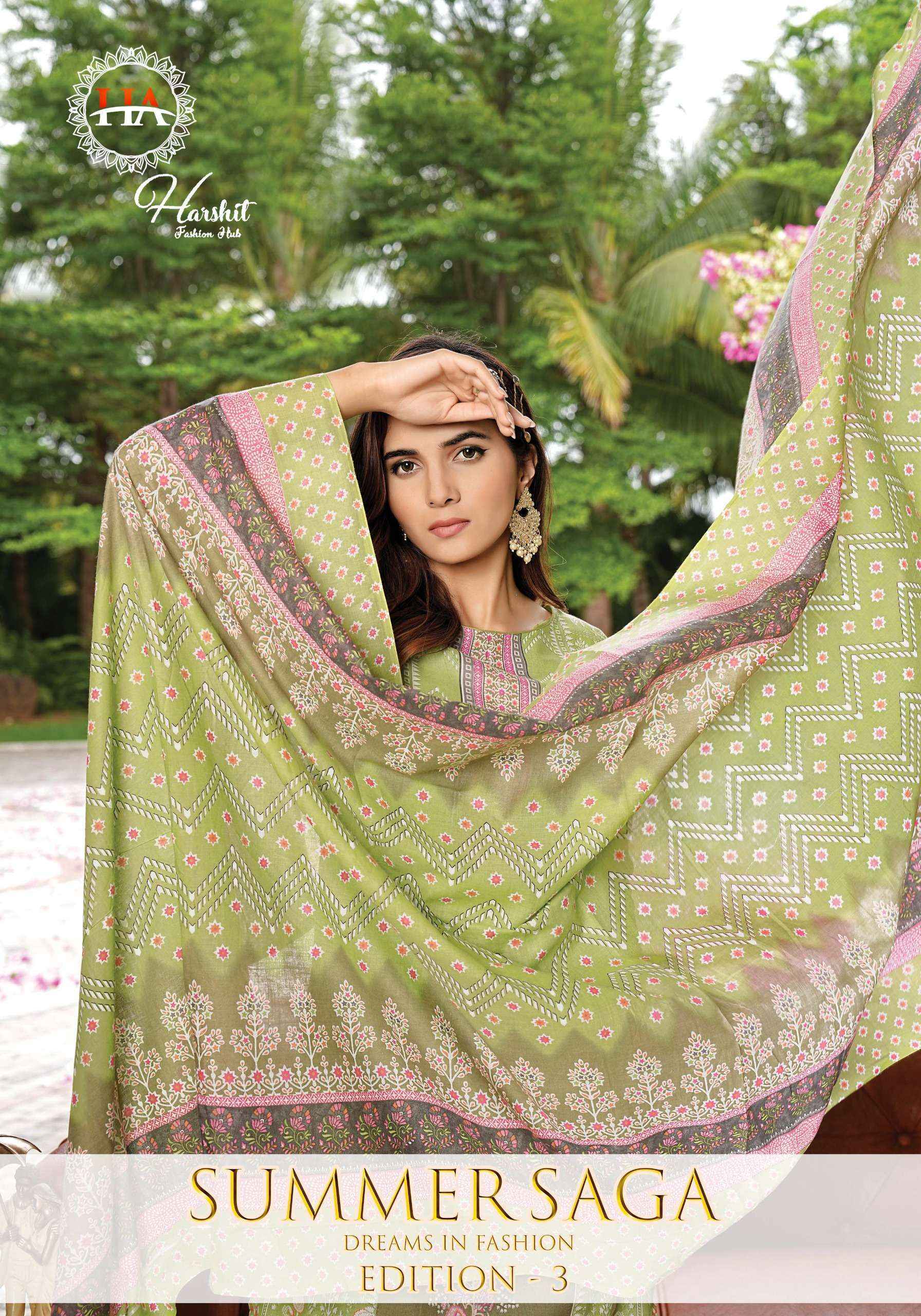 Harshit Fashion Summer Saga Edition 3 Cotton Salwar Kameez Wholesale Rate ( 8 Pcs Catalog )