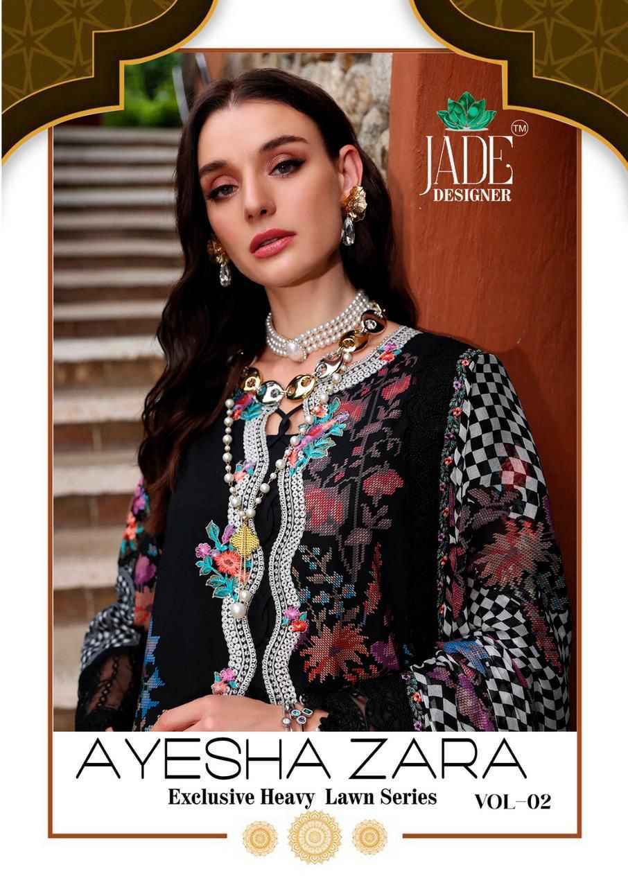 Jade Ayesha Zara Vol 2 Lawn Cotton Dress Material Wholesale Surat ( 6 pcs Catalogue )