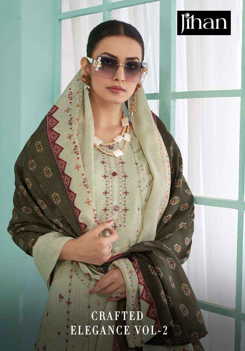 Jihan Crafted Elegance Vol 2 Lawn Dress Material Wholesale Price ( 4 pcs Catalogue )