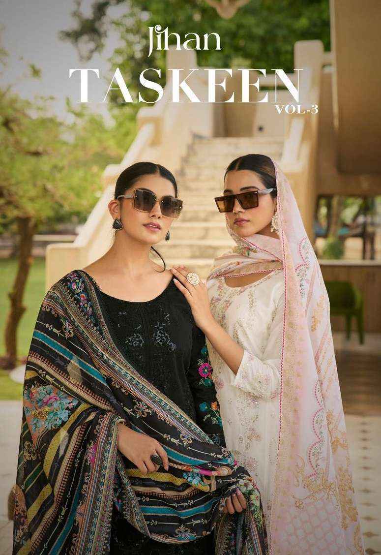Jihan Taskeen Vol 3 Cotton Salwar Kameez Wholesale Rate ( 6 Pcs Catalog )